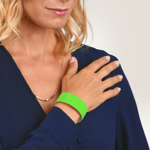 Braccialetti identificativi in Tyvek® Avery resistenti all'acqua - conf. 500 pz - verde fluo - TYVGN-50